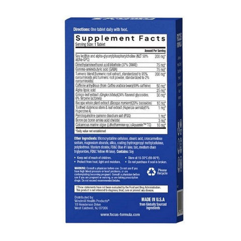Focus Formula, Focus Formula, 60 Tablets