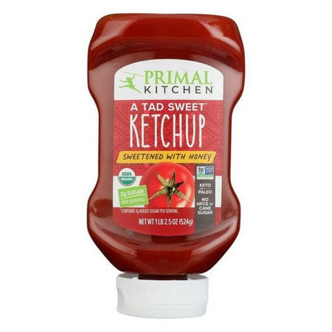 Primal Kitchen, Tad Sweet Ketchup Sweetened With Honey, 18.5 Oz (Case Of 6) Primal Kitchen