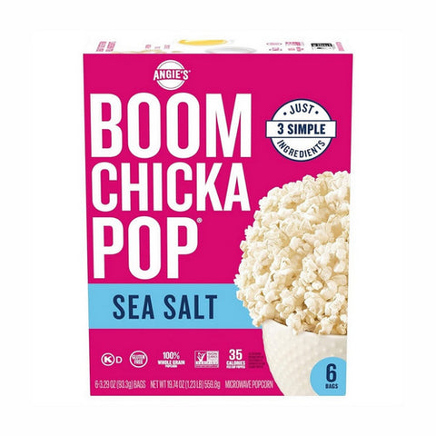 Boom Chicka Pop Sea Salt Microwave Popcorn 19.74 Oz(Case Of 6) by Angie's