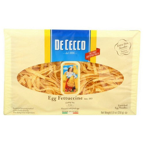 De Cecco, Fettuccine Egg Noodle Pasta, 8.8 Oz (Case Of 12) De Cecco