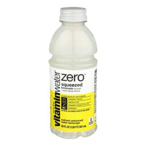 Vitamin Water, Water Zero Squeezed Lemonade, 20 Oz (Case Of 12) Vitamin Water