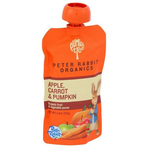 Baby Food Organic Vegetable Fruit Puree Apple Carrot And Pumpkin 4.4 Oz (Case Of 10) by Peter Rabbit