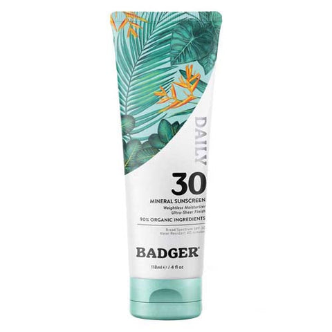 Badger Balm, SPF 30 Daily Mineral Sunscreen, 4 Oz Badger Balm