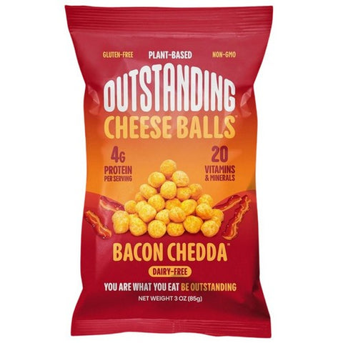 Outstanding, Cheese Balls Bacon Chedda, 3 Oz (Case Of 8) Outstanding