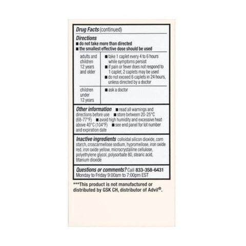 Foster And Thrive, Ibuprofen Coated Caplets, 200 Mg, 100 Tabs Foster And Thrive