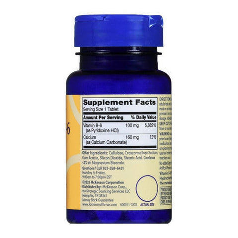 Foster And Thrive, Vitamin B-6, 100 Mg, 100 Tabs Foster And Thrive