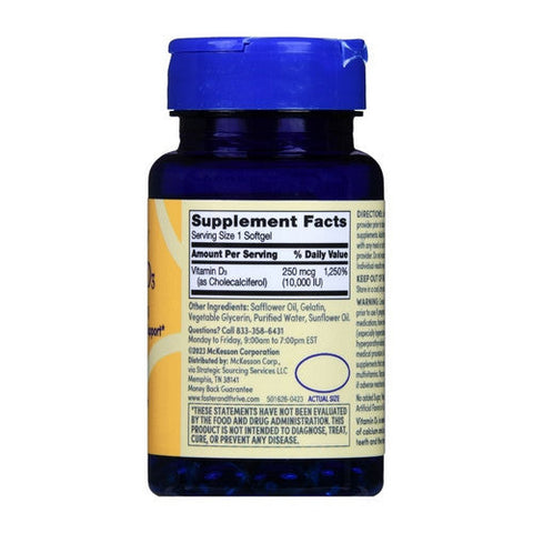 Foster And Thrive, Vitamin D3, 250 Mcg, 100 Softgels Foster And Thrive