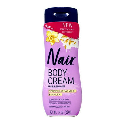 Body Cream Hair Remover Nourishing Oat Milk And Vanilla 7.9 Oz by Nair