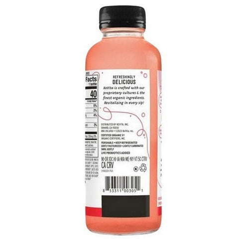 Kevita, Sparkling Strawberry Acai Coconut Probiotic Drink, 15.2 Oz (Case Of 6) Kevita