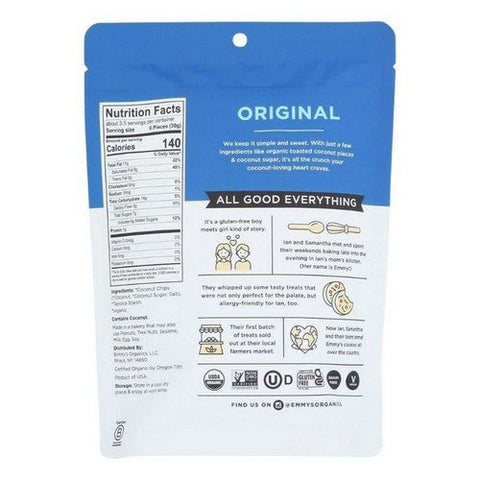 Emmys Organics, Original Coconut Crunch, 3.5 Oz (Case Of 6) Emmys Organics