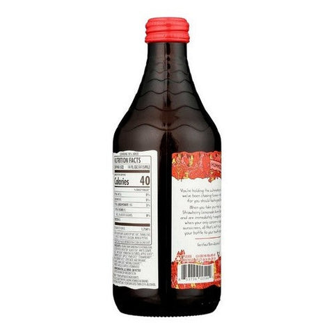 Humm Kombucha, Organic Strawberry Lemonade Kombucha, 14 Oz (Case Of 12) Humm Kombucha