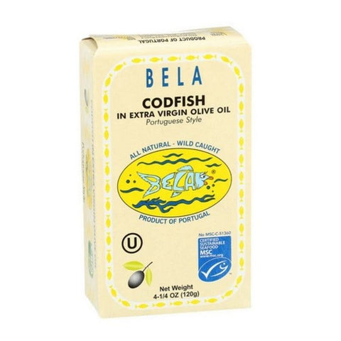 Bela, Codfish In Extra Virgin Olive Oil, 4.25 Oz (Case Of 6) Bela