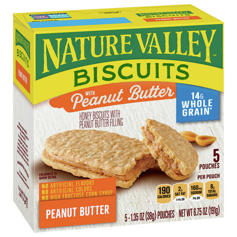 Peanut Butter Breakfast Biscuits With Nut Filling 6.75 Oz (Case Of 12) by Nature Valley