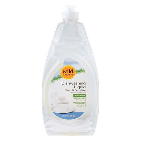 Dishwashing Liquid Free And Sensitive 24 Oz (Case Of 9) by Wild Harvest