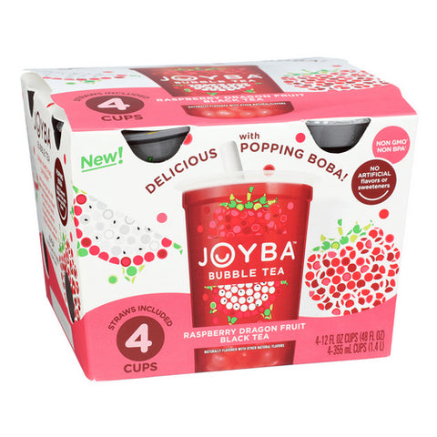 Bubble Black Tea Raspberry Dragon Fruit 48 Oz (Case Of 4) by Joyba