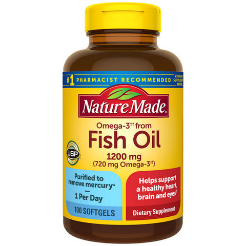 Fish Oil Softgels 100 Count (Case Of 3) by Nature Made