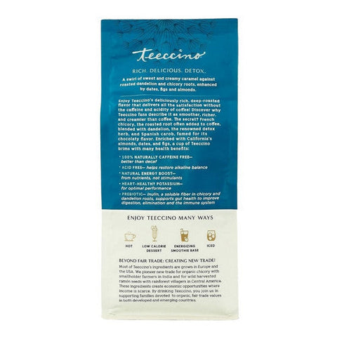 Teeccino, Dandelion Caramel Nut Herbal Coffee, 10 Oz