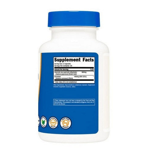 Nutricost, Quercetin with Bromelain, 880 Mg, 60 Caps Nutricost