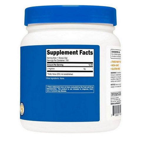 Nutricost, L-Arginine Powder, 500 Grams Nutricost