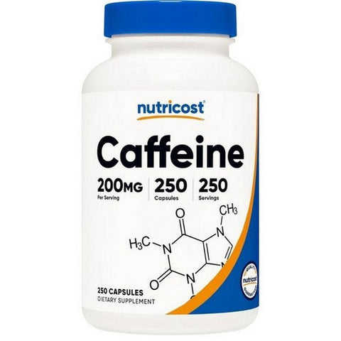 Nutricost, Caffeine Capsules, 200 Mg, 250 Count Nutricost