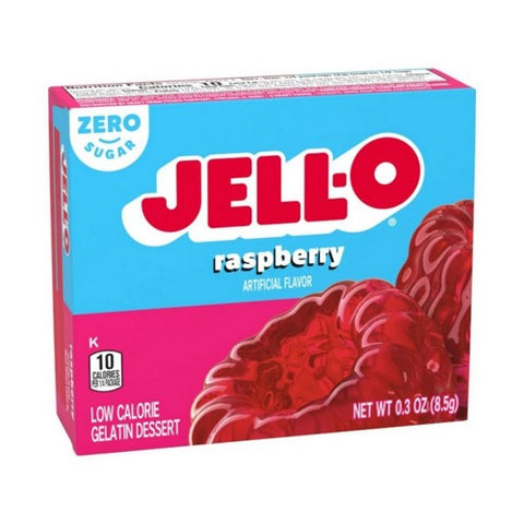 Raspberry Sugar Free Gelatin Dessert Mix 0.3 Oz (Case Of 24) by Jell-O