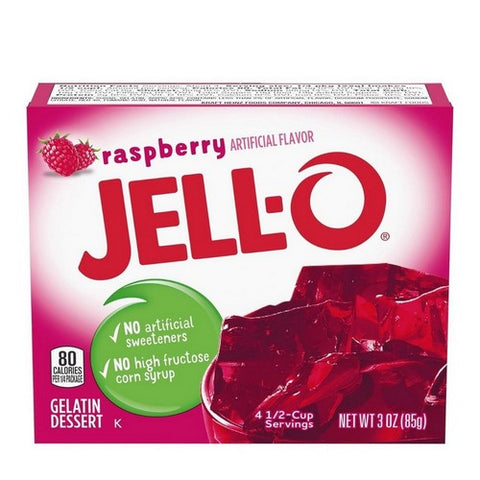 Jello Raspberry Instant Gelatin Mix Box 3 Oz (Case Of 24) by Jell-O