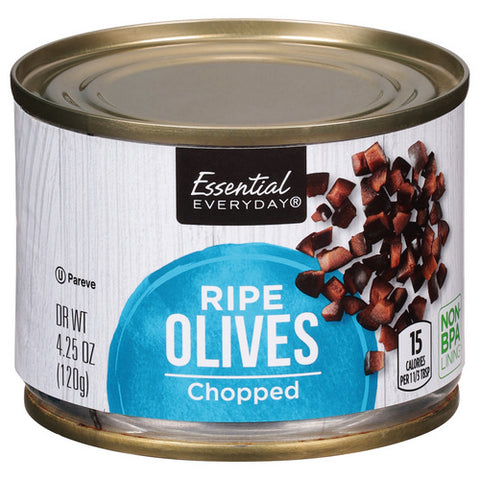 Chopped Ripe Olives 4.25 Oz (Case Of 12) by Essential Everyday