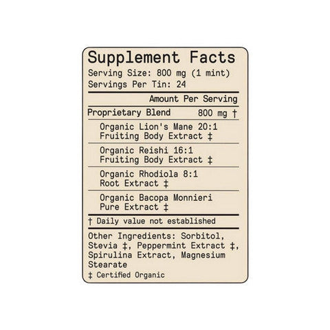 SuperMush, Daily Flow SuppleMints, 24 Count SuperMush