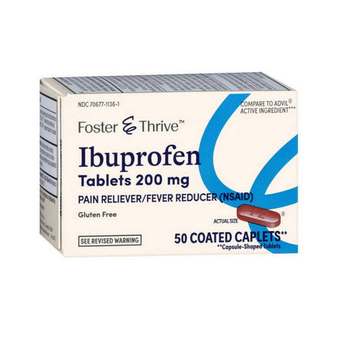 Foster And Thrive, Ibuprofen Coated Tablets, 50 Tabs Foster And Thrive