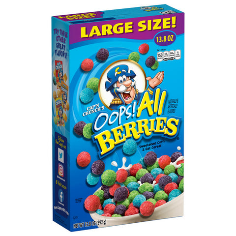 Oops All Large Berries Sweetened Corn And Oat Cereal 13.8 Oz (Case Of 12) by Quaker