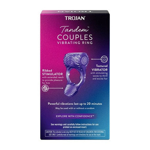 Trojan, Tandem Couples Vibrating Ring, 1 Count Trojan