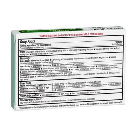 Health A2Z, Allergy Tablets, 4 Mg, 24 Count Health A2Z