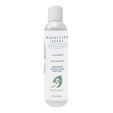 White Egret, White Egret Unscented Magnesium Soak, 8 Oz White Egret