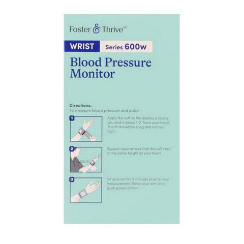 Foster And Thrive, Wrist Series 600w Blood Pressure Monitor, 1 Count
