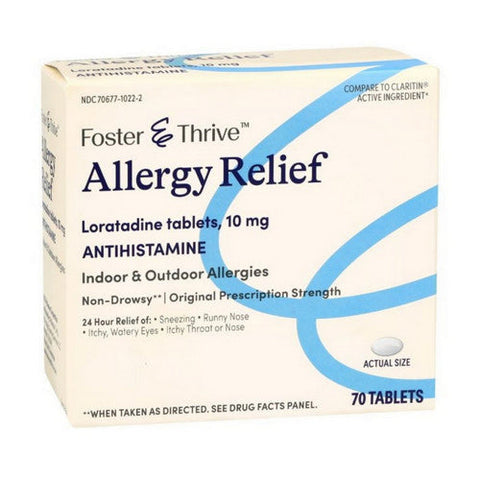 Foster And Thrive, Allergy Relief Loratadine, 10 Mg, 70 Tabs Foster And Thrive