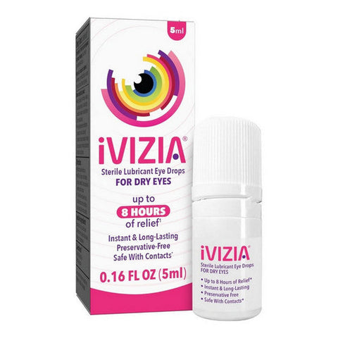 Ivizia, Sterile Lubricant Eye Drops For Dry Eyes, 0.16 Oz Ivizia