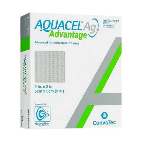 Convatec, Aquacel Advantage Silver Dressing 2 X 2 Inch, Box Of 10 Convatec