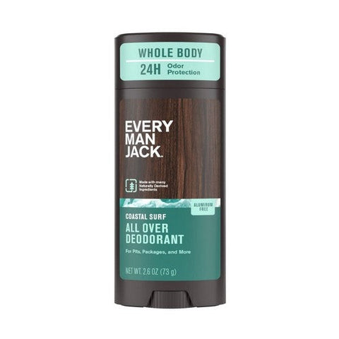 Every Man Jack, All Over Solid Deodorant Coastal Surf, 2.6 Oz Every Man Jack