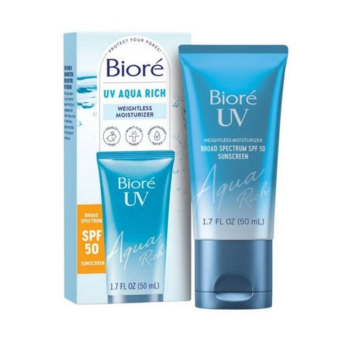 Biore, UV Aqua Rich Weightless Moisturizer SPF 50, 1.7 Oz Biore