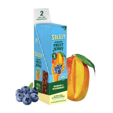 Organic Mango Blueberry Fruit Jerky 0.8 Oz by Solely