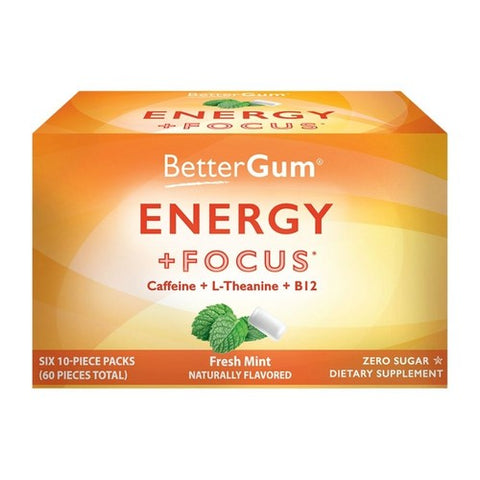 Energy Plus Focus Gum Blister Pack 60 Count by Better Gum