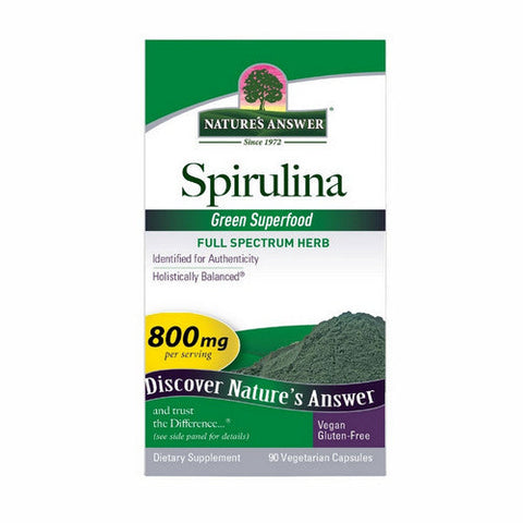 Nature's Answer, Spirulina, 800 Mg, 90 Veg Caps Nature's Answer