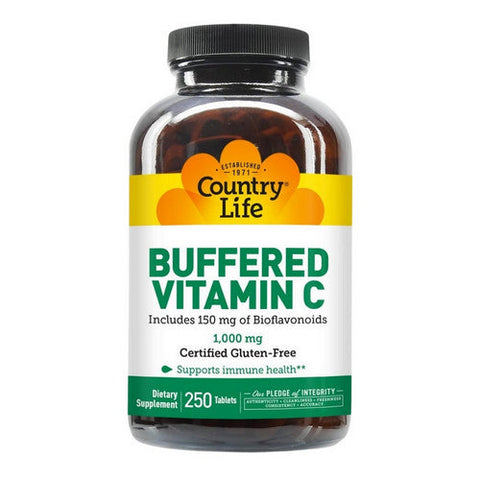 Country Life, Buffered Vitamin C, 1000 Mg, 250 Tabs Country Life