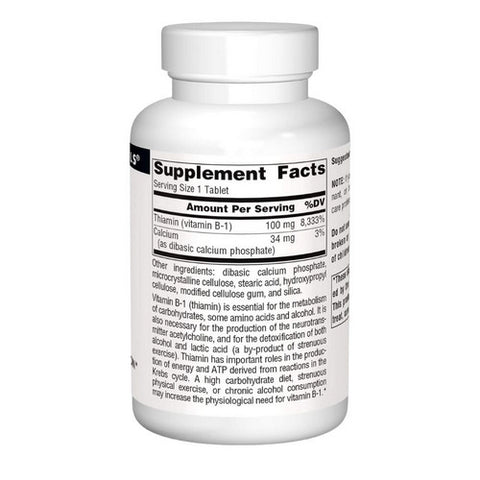 Source Naturals, Vitamin B-1, 100 mg, 250 Tabs Source Naturals