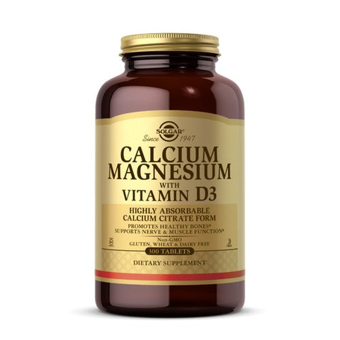Calcium Magnesium with Vitamin D3 Tablets 300 Tabs by Solgar