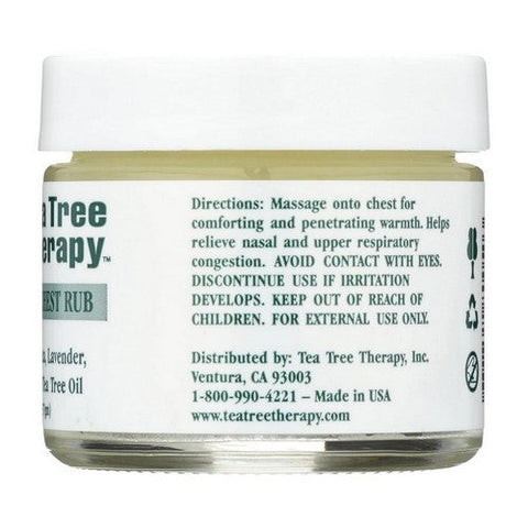Tea Tree Therapy, Chest Rub Eucalyptus, 2OZ Tea Tree Therapy