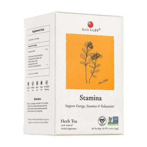 Health King, Stamina Herb Tea, 20 Bags Health King