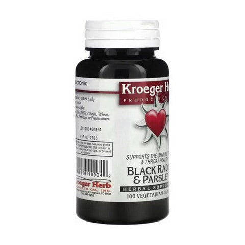 Kroeger Herb, Black Radish And Parsley, 100 Veg Caps Kroeger Herb
