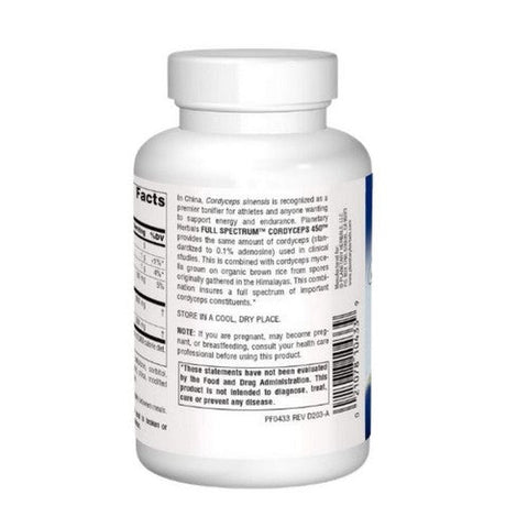 Planetary Herbals, Full Spectrum Cordyceps 450, 120 Tabs Planetary Herbals
