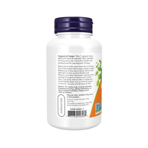 Now Foods, Black Walnut Hulls, 500 Mg, 100 Veg Caps Now Foods